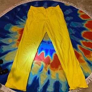 Tommy hilfiger yellow mens pants